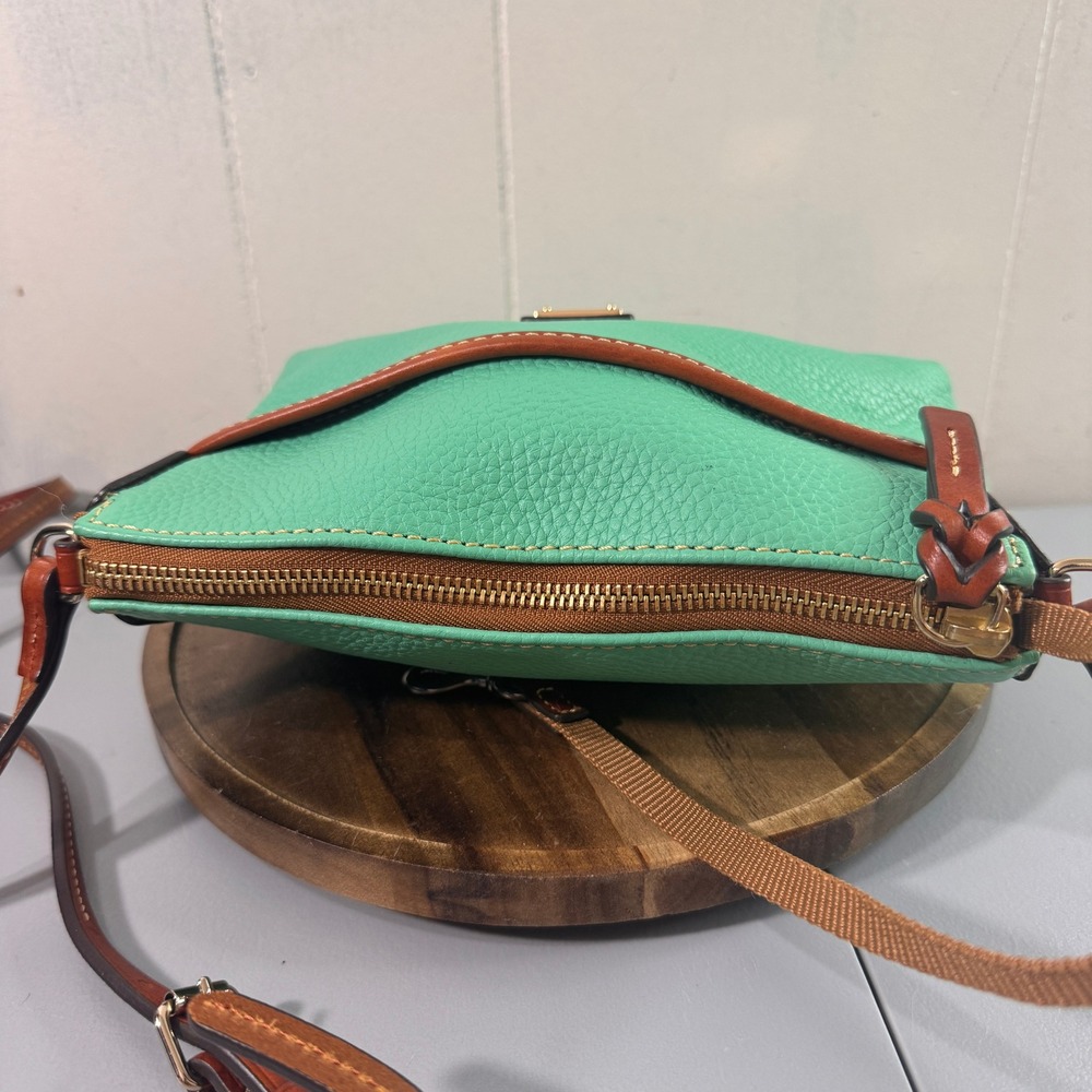 Dooney & Bourke Crossbody Bag Womens Small Mint Green Good Pebbled Leather 6276 - Picture 7 of 16